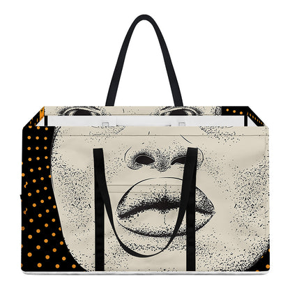 African Woman Print Utility Tote Bag