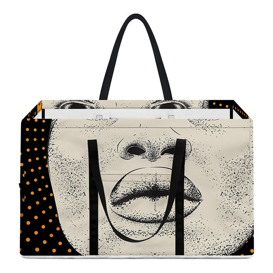 African Woman Print Utility Tote Bag