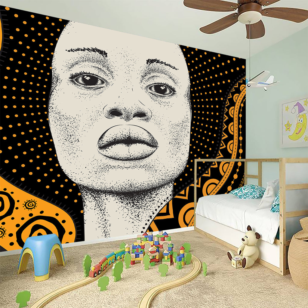 African Woman Print Wall Sticker