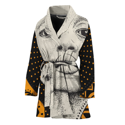 African Woman Print Women's Bathrobe