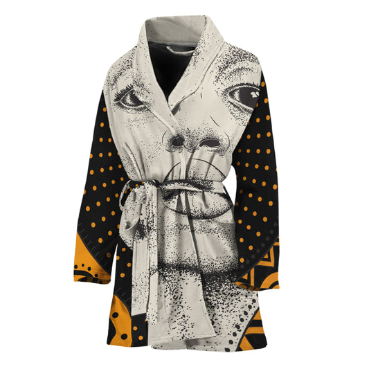 African Woman Print Women's Bathrobe
