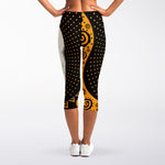 African Woman Print Women's Capri Leggings