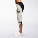 African Woman Print Women's Capri Leggings