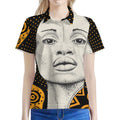 African Woman Print Women's Polo Shirt