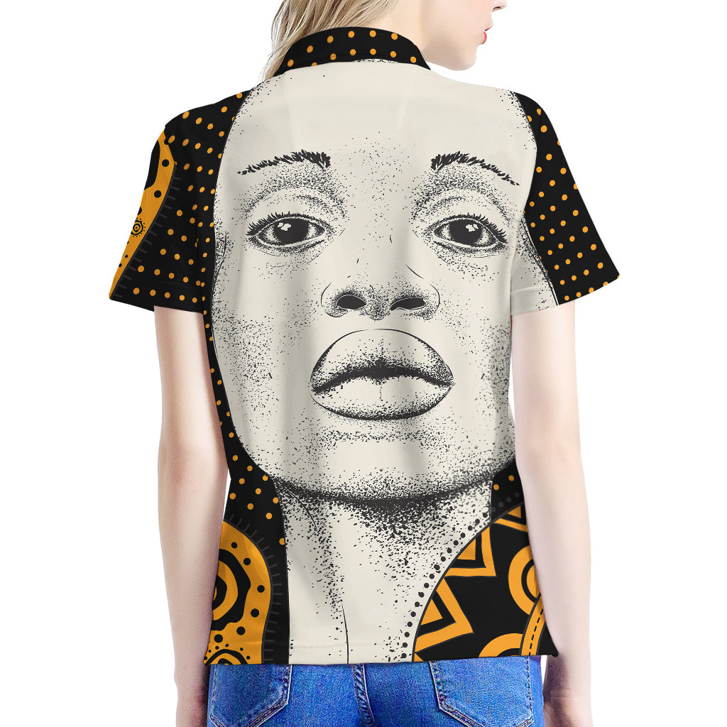 African Woman Print Women's Polo Shirt