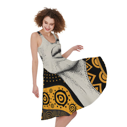 African Woman Print Women's Sleeveless Dress