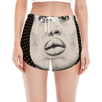 African Woman Print Women's Split Running Shorts