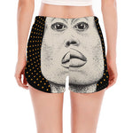 African Woman Print Women's Split Running Shorts