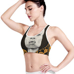 African Woman Print Women's Sports Bra