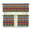 Afro African Ethnic Pattern Print 3 Piece Kitchen Curtains