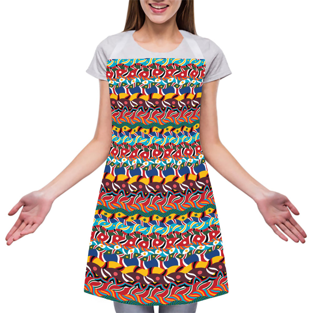 Afro African Ethnic Pattern Print Adjustable Apron