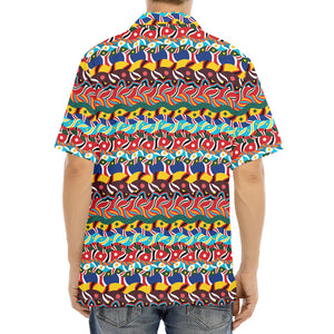 Afro African Ethnic Pattern Print Aloha Shirt