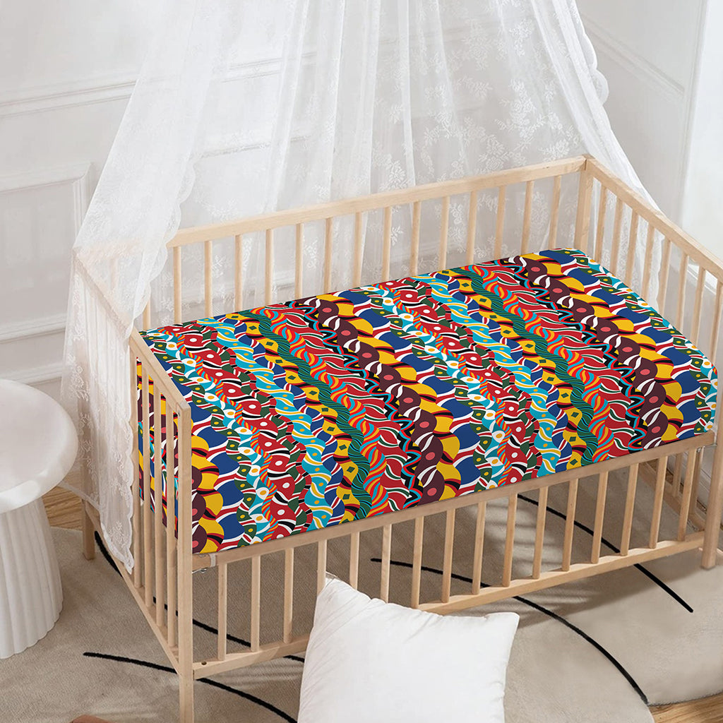 Afro African Ethnic Pattern Print Baby Crib Sheet