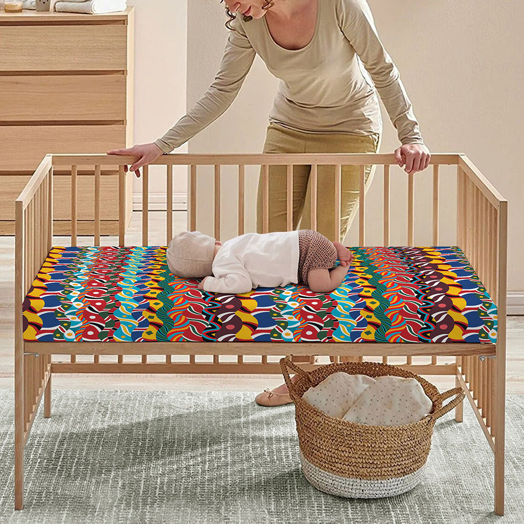 Afro African Ethnic Pattern Print Baby Crib Sheet