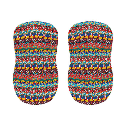 Afro African Ethnic Pattern Print Bar Stool Covers