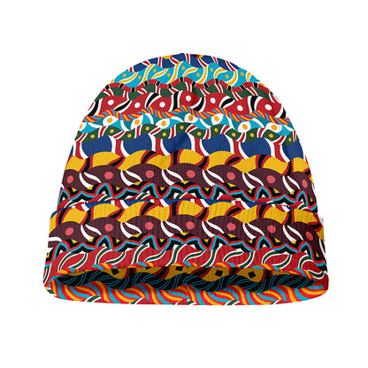 Afro African Ethnic Pattern Print Beanie