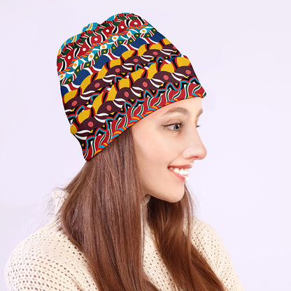Afro African Ethnic Pattern Print Beanie