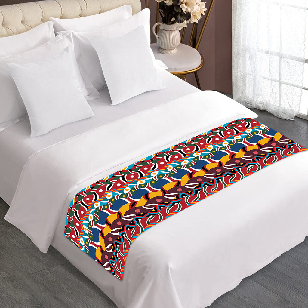 Afro African Ethnic Pattern Print Bed Runner