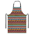 Afro African Ethnic Pattern Print Bib Apron With Pocket