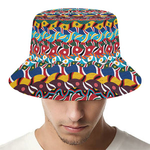 Afro African Ethnic Pattern Print Bucket Hat