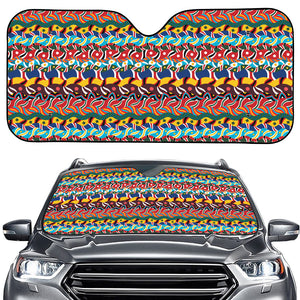 Afro African Ethnic Pattern Print Car Windshield Sun Shade