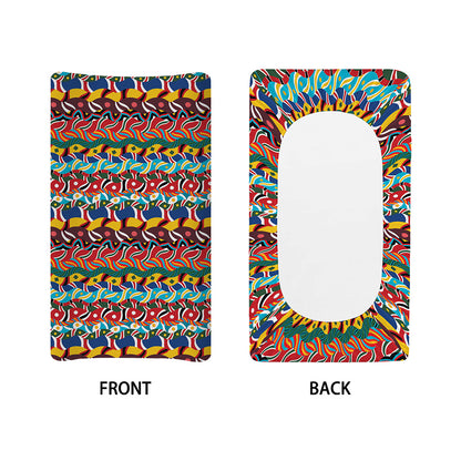 Afro African Ethnic Pattern Print Changing Pad Cover