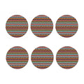 Afro African Ethnic Pattern Print Coaster Set