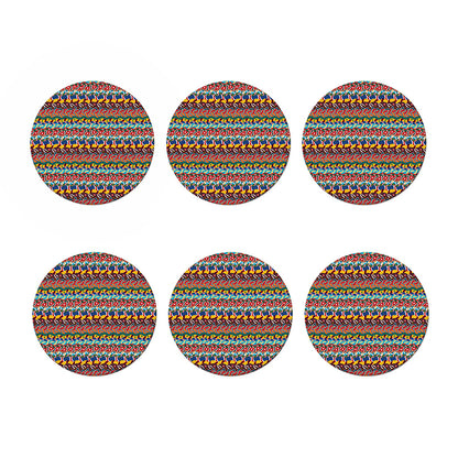 Afro African Ethnic Pattern Print Coaster Set