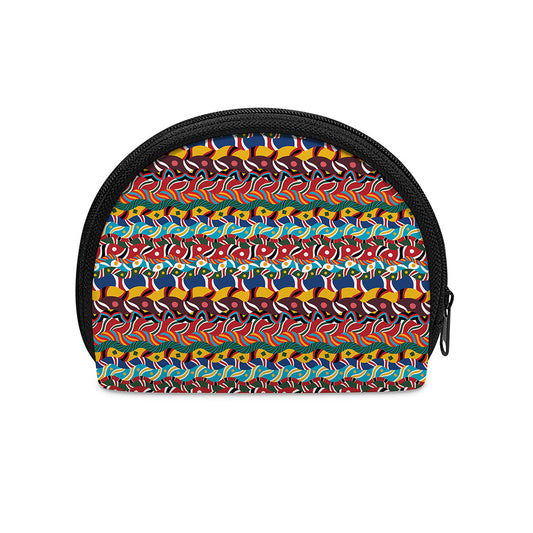 Afro African Ethnic Pattern Print Coin Purse