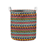 Afro African Ethnic Pattern Print Collapsible Laundry Basket
