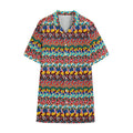 Afro African Ethnic Pattern Print Cotton Hawaiian Shirt