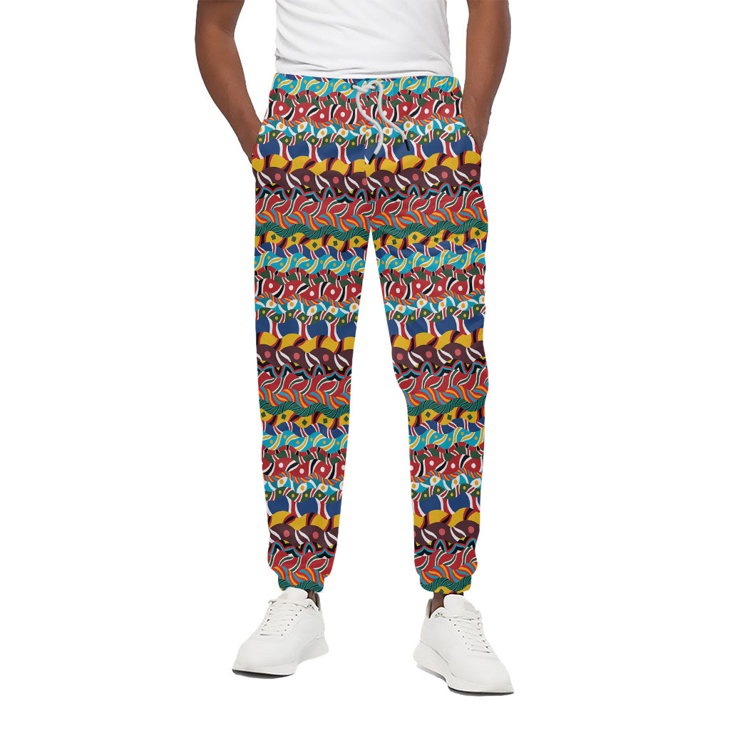 Afro African Ethnic Pattern Print Cotton Pants