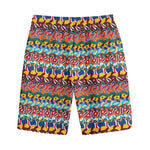 Afro African Ethnic Pattern Print Cotton Shorts