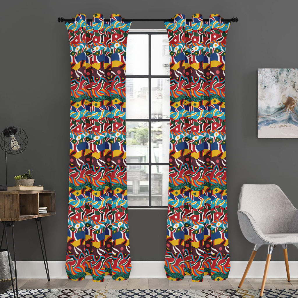 Afro African Ethnic Pattern Print Curtain