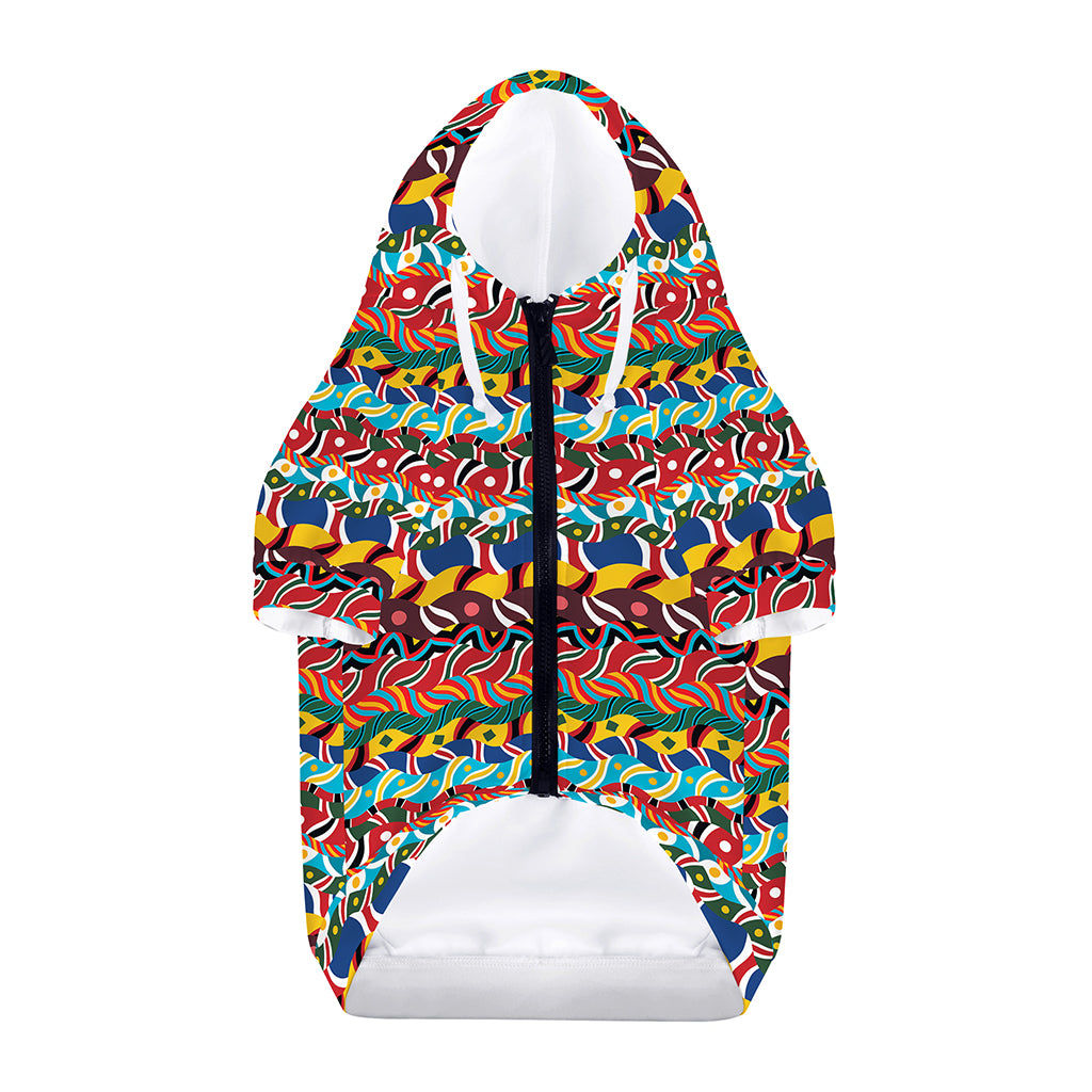 Afro African Ethnic Pattern Print Dog Zip Up Hoodie