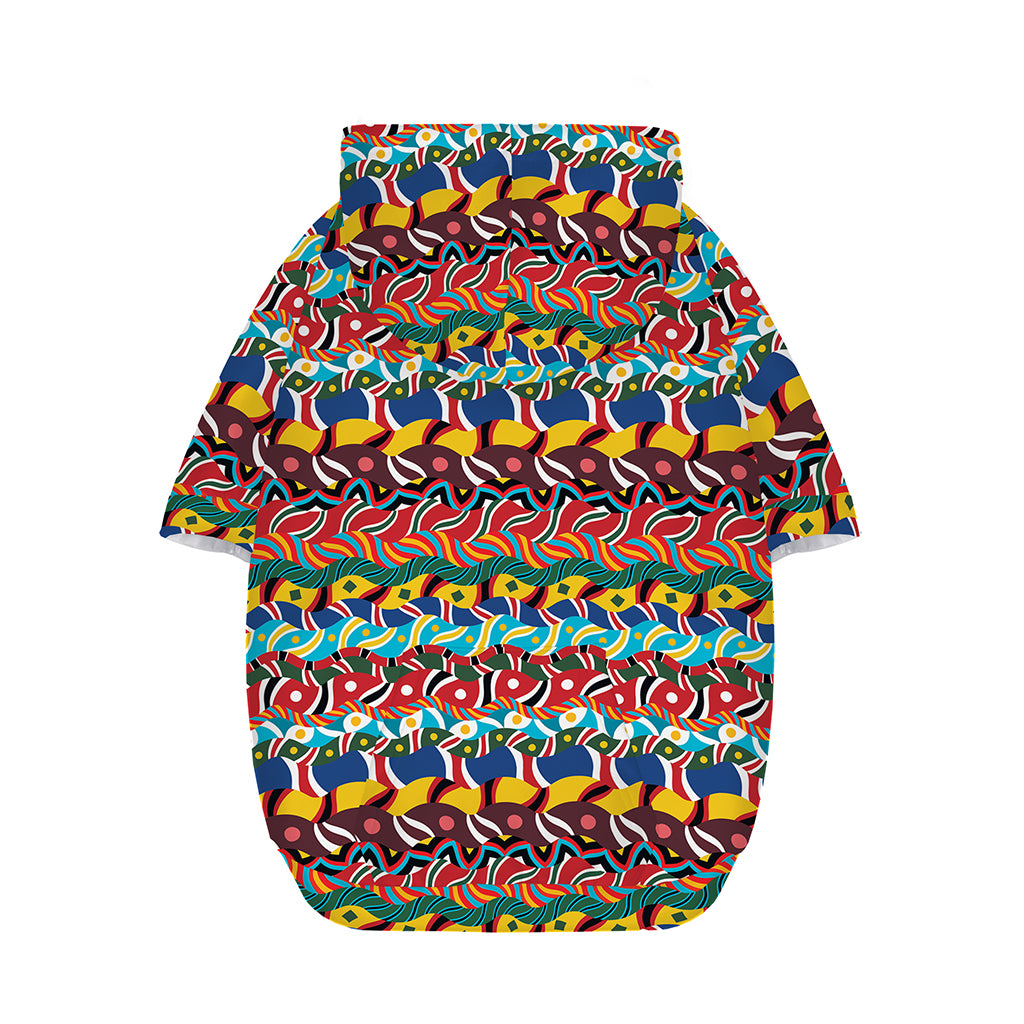 Afro African Ethnic Pattern Print Dog Zip Up Hoodie