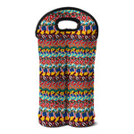 Afro African Ethnic Pattern Print Double Neoprene Wine Tote