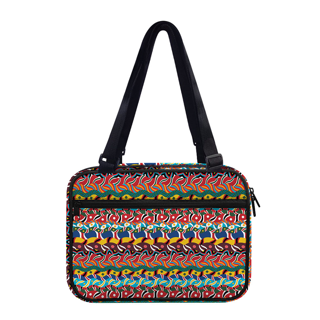 Afro African Ethnic Pattern Print Double Strap Bible Bag