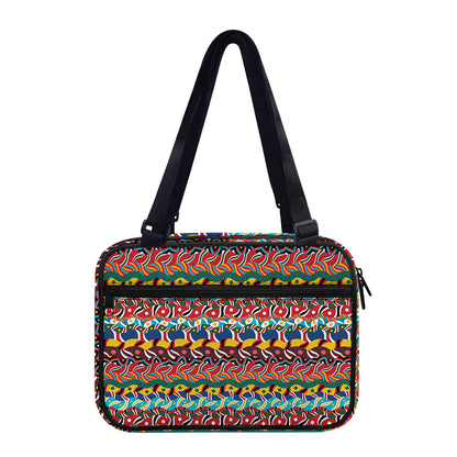 Afro African Ethnic Pattern Print Double Strap Bible Bag
