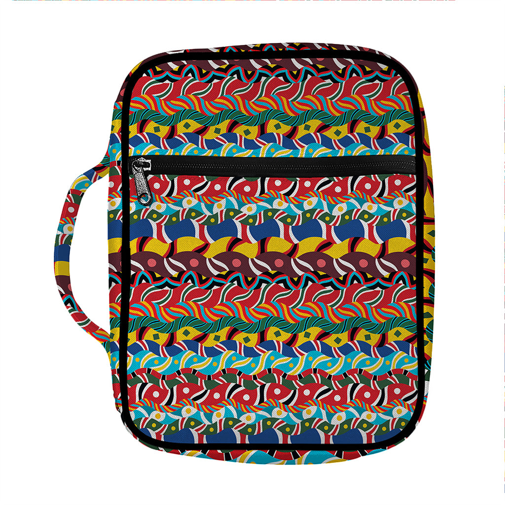Afro African Ethnic Pattern Print Front Pocket Bible Bag