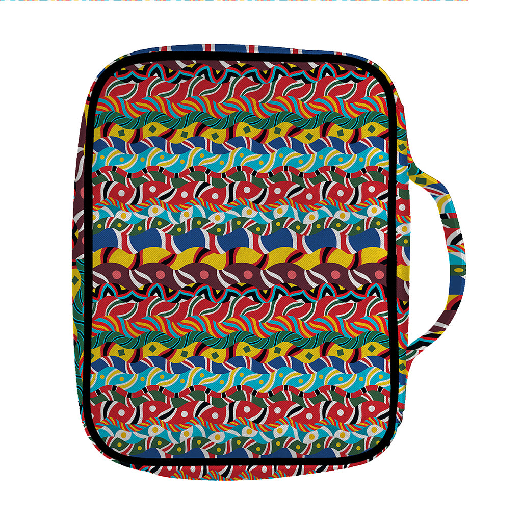 Afro African Ethnic Pattern Print Front Pocket Bible Bag