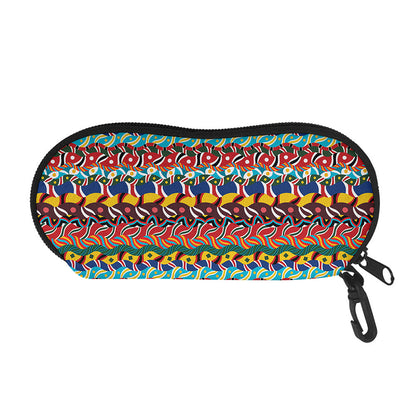 Afro African Ethnic Pattern Print Glasses Case