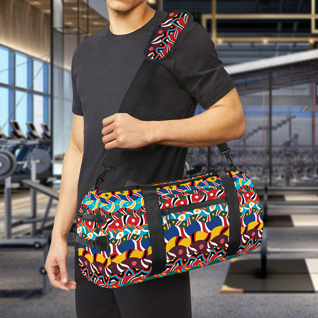 Afro African Ethnic Pattern Print Gym Bag