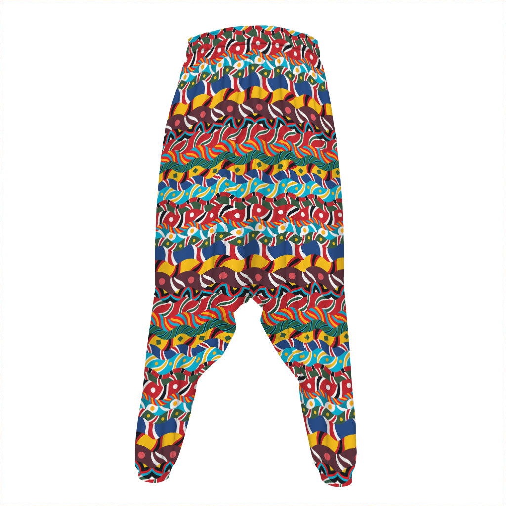 Afro African Ethnic Pattern Print Hammer Pants