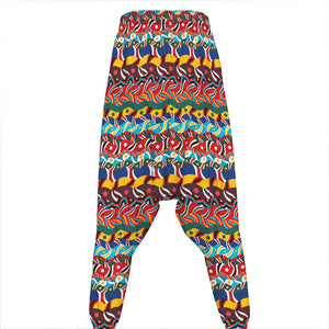 Afro African Ethnic Pattern Print Hammer Pants