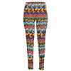 Afro African Ethnic Pattern Print High-Waisted Pocket Leggings