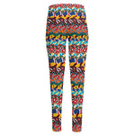 Afro African Ethnic Pattern Print High-Waisted Pocket Leggings