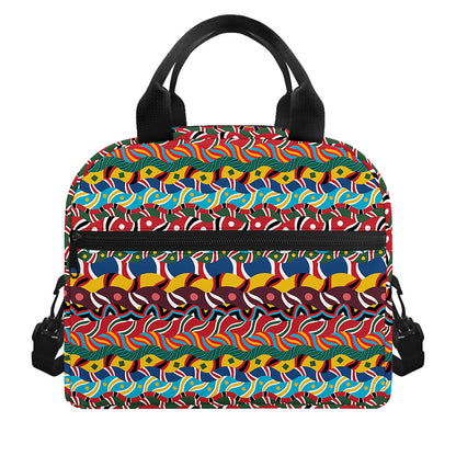 Afro African Ethnic Pattern Print Insulated Lunch Bag