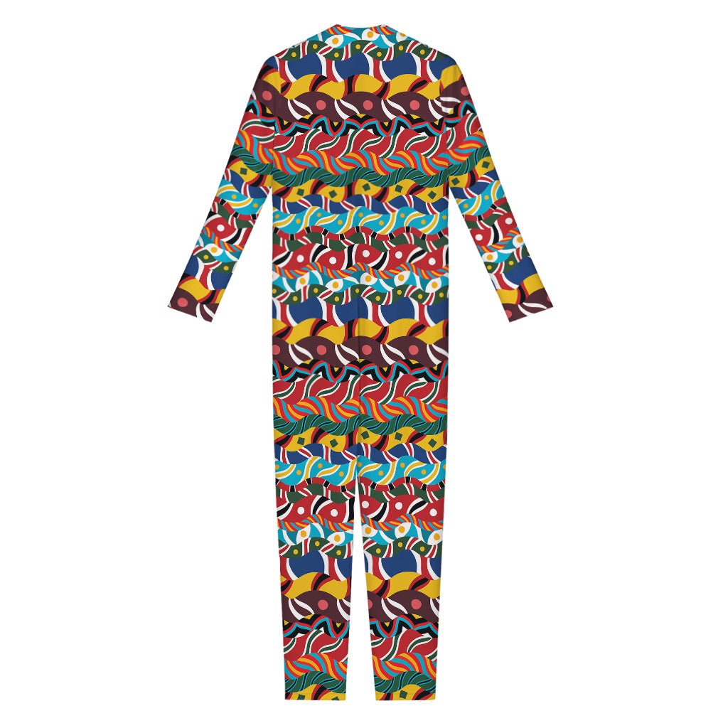 Afro African Ethnic Pattern Print Jumpsuit