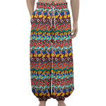 Afro African Ethnic Pattern Print Lantern Pants